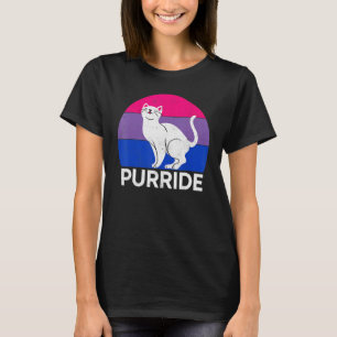 Camiseta Sinalizador de Gato Bissexual Lgbtq Orgulho Trans