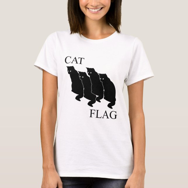 Camiseta Sinalizador de Gato Funny Black (Frente)
