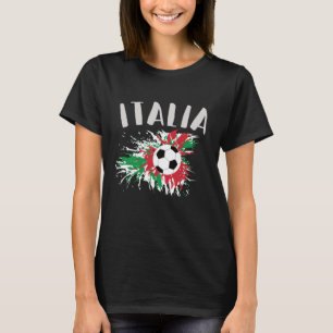 Camiseta Sinalizador de Grunge da Bola de Futebol da Itáli
