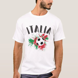 Camiseta Sinalizador de Grunge da Bola de Futebol da Itáli