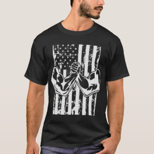Camiseta Sinalizador de Luta de Braço EUA