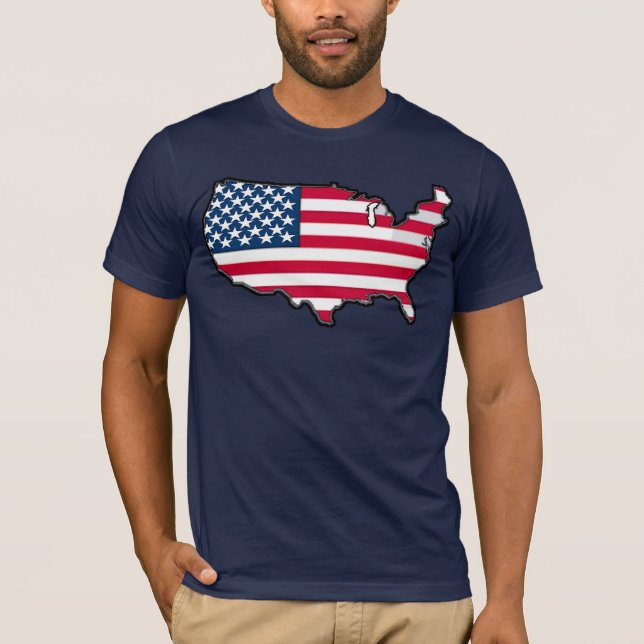 Camiseta Sinalizador de Mapa Americano WINNER do PRÊMIO TBA (Frente)