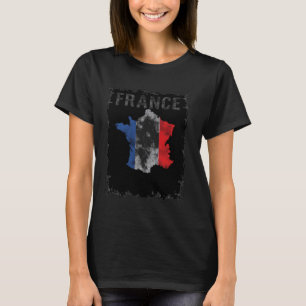 Camiseta Sinalizador de Mapa da França