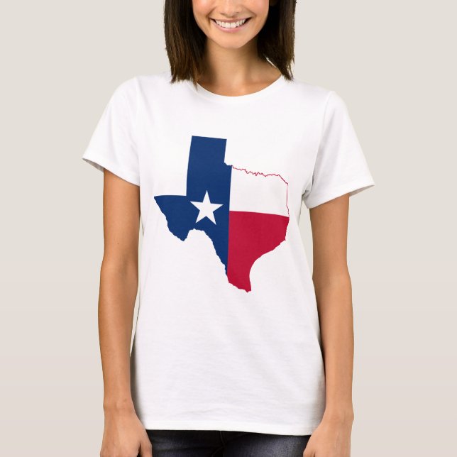 Camiseta Sinalizador de mapa do Texas (Frente)