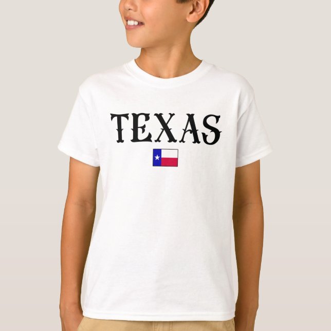 Camiseta Sinalizador de Mapa Estatal do Texas EUA (Frente)