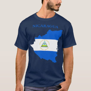 Camiseta Sinalizador de Mapa Nicarágua