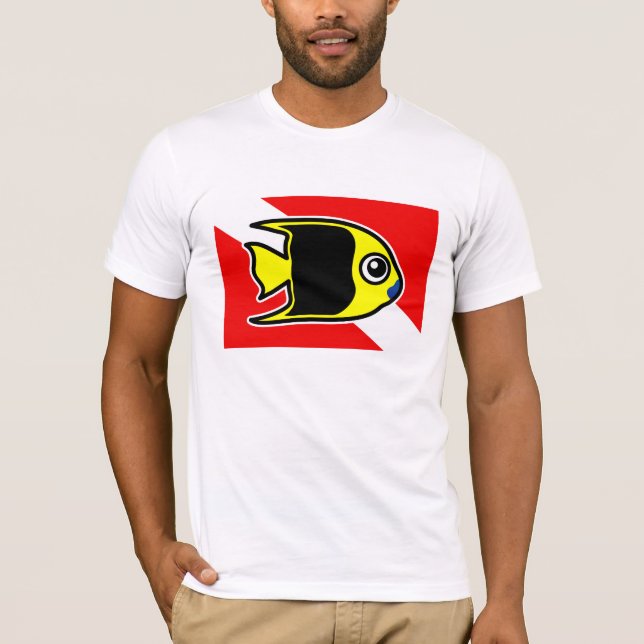 Camiseta Sinalizador de Mergulho de Beleza do Rock de Carto (Frente)