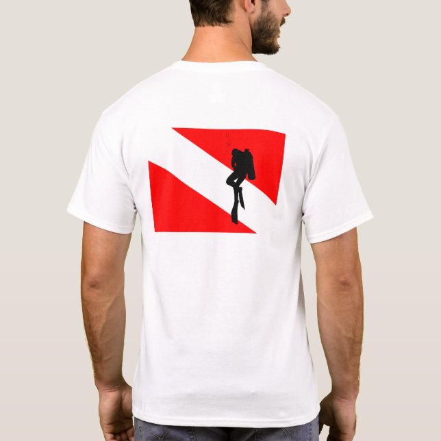 Camiseta Sinalizador de mergulho Scuba (Verso)
