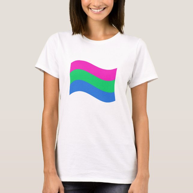 Camiseta Sinalizador de Onda do Orgulho Polisexual (Frente)