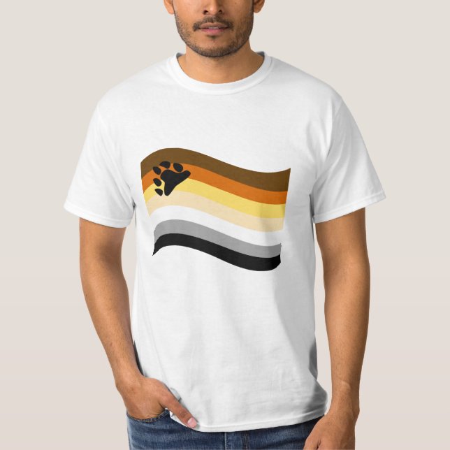 Camiseta Sinalizador de Onda do Orgulho Urso (Frente)