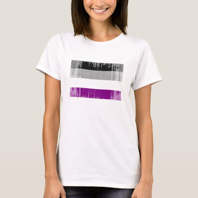Camiseta Sinalizador de Orgulho Asexual (Frente)