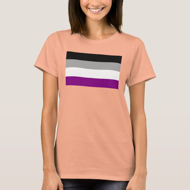 Camiseta Sinalizador de Orgulho Asexual (Frente)