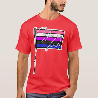 Camiseta Sinalizador de Orgulho de Genderfluido Youre Válid