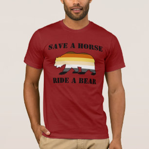 Camiseta Sinalizador de Orgulho de Ursos de gay Salve Um Ur