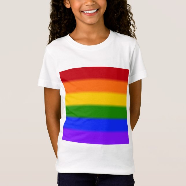 Camiseta Sinalizador de Orgulho gay de queda (Frente)