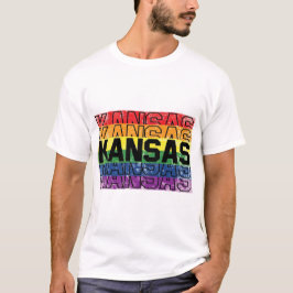 Camiseta Sinalizador de Orgulho gay do Kansas
