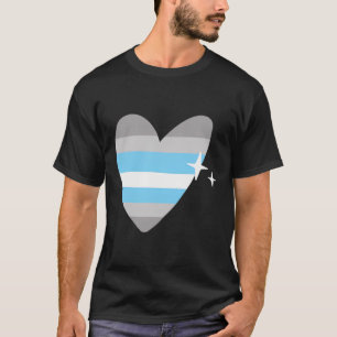 Camiseta Sinalizador de Orgulho Lgbtqia do Coração do Demib