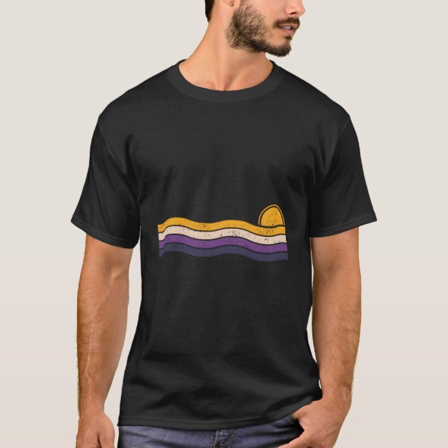 Camiseta Sinalizador de Orgulho Não Binário Sutil (Frente)