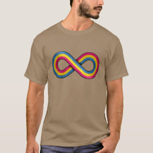 Camiseta Sinalizador de Orgulho Pansexual do Símbolo Vetor 