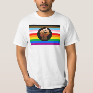 Camiseta Sinalizador de Orgulho POC de Progresso LGBTQ+