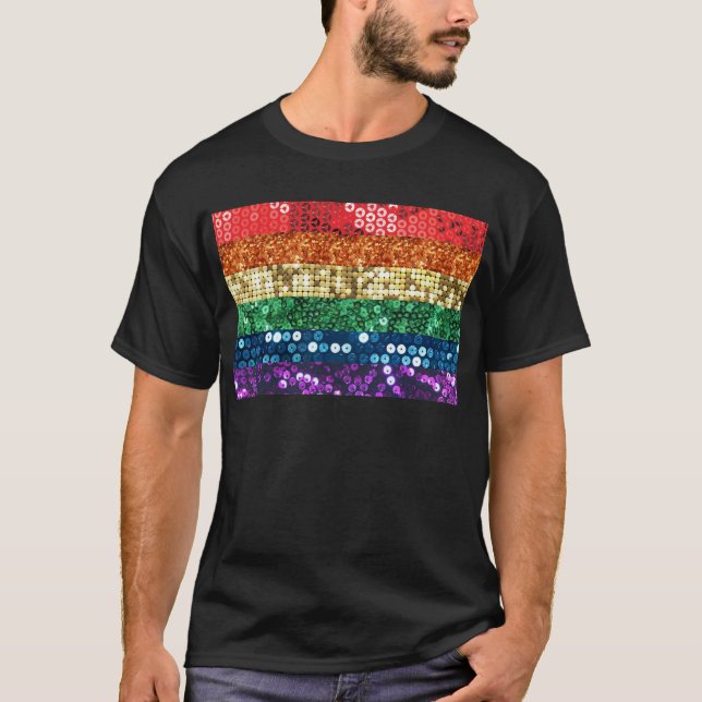 Camiseta sinalizador de orgulho sequencial (Frente)