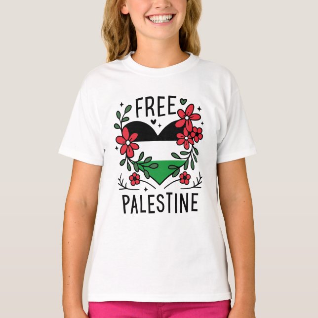 Camiseta Sinalizador de palestina livre (Frente)