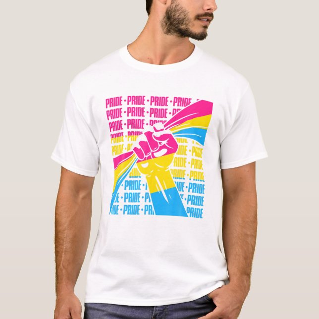 Camiseta Sinalizador de Pansexualidade do Orgulho Pansexual (Frente)