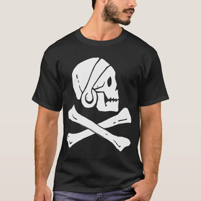 Camiseta Sinalizador de Pirata Henry Avery Sem Cartografia (Frente)