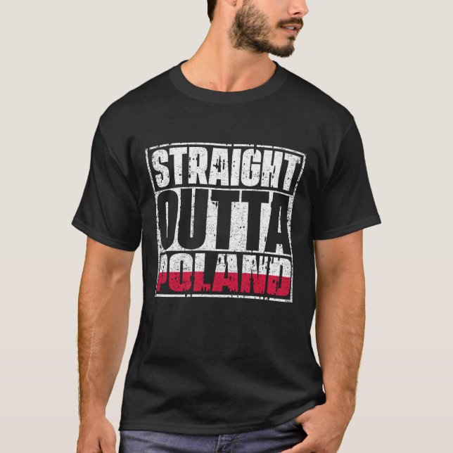 Camiseta Sinalizador de Polônia de Saída do hetero do  (Frente)