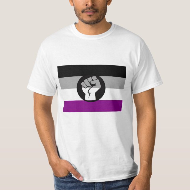 Camiseta Sinalizador de protesto assexuado (Frente)