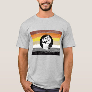 Camiseta Sinalizador de Protesto Pintado com Urso
