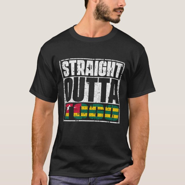 Camiseta Sinalizador de Saída do Togo hetero (Frente)