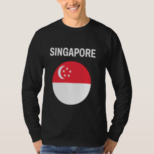 Camiseta Sinalizador de Singapura Moderno