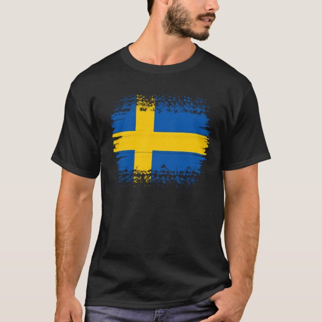Camiseta sinalizador de suecia (Frente)