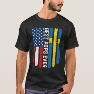 Camiseta Sinalizador de Suecia Americano Melhores Pop De To