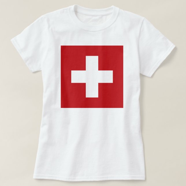 Camiseta Sinalizador de suiça (Frente do Design)