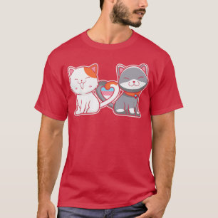 Camiseta Sinalizador de Transação LGBT do Gato do Orgulho T