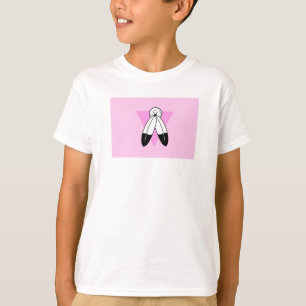 Camiseta Sinalizador de Triângulo Rosa com Dois Espírito