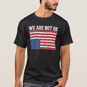 Camiseta Sinalizador De Volta Para Baixo Não Estamos Ok Sin