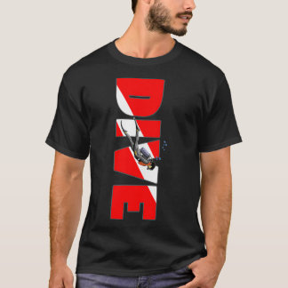 Camiseta Sinalizador Desativo do Mergulhador Scuba