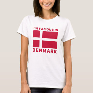 Camiseta Sinalizador Dinamarca de Texto Personalizado
