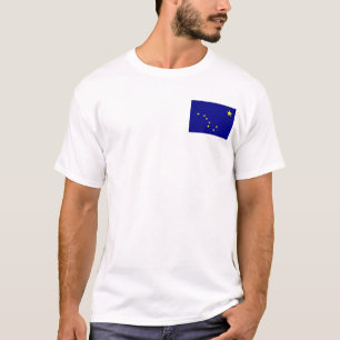 Camiseta Sinalizador do Alasca + Mapear T-Shirt