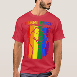 Camiseta Sinalizador do arco-íris LGBT LGBT Mês de Miami pa