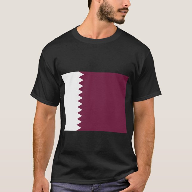 Camiseta Sinalizador do Catar ع ل م ق ط ر (Frente)