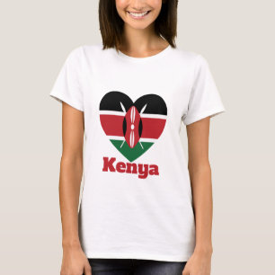 Camiseta Sinalizador do Coração do Quênia
