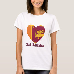 Camiseta Sinalizador do Coração do Sri Lanka