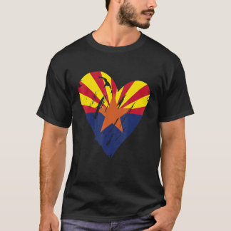 Camiseta Sinalizador do Coração Retroativo do Estado da Ari