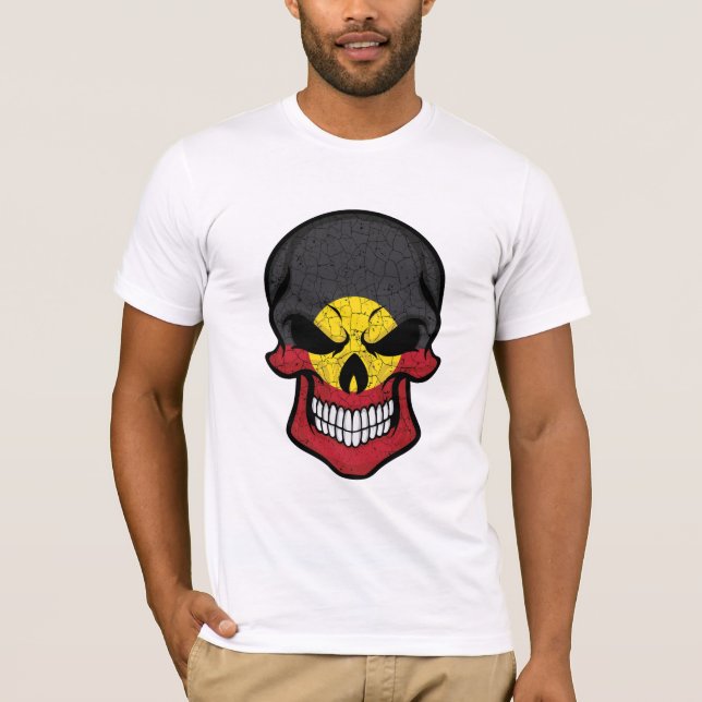 Camiseta Sinalizador do crânio de sorriso de origem (Frente)