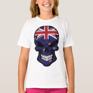Camiseta Sinalizador do crânio de sorriso neozelandês