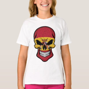 Camiseta Sinalizador do crânio do sorriso da espanha